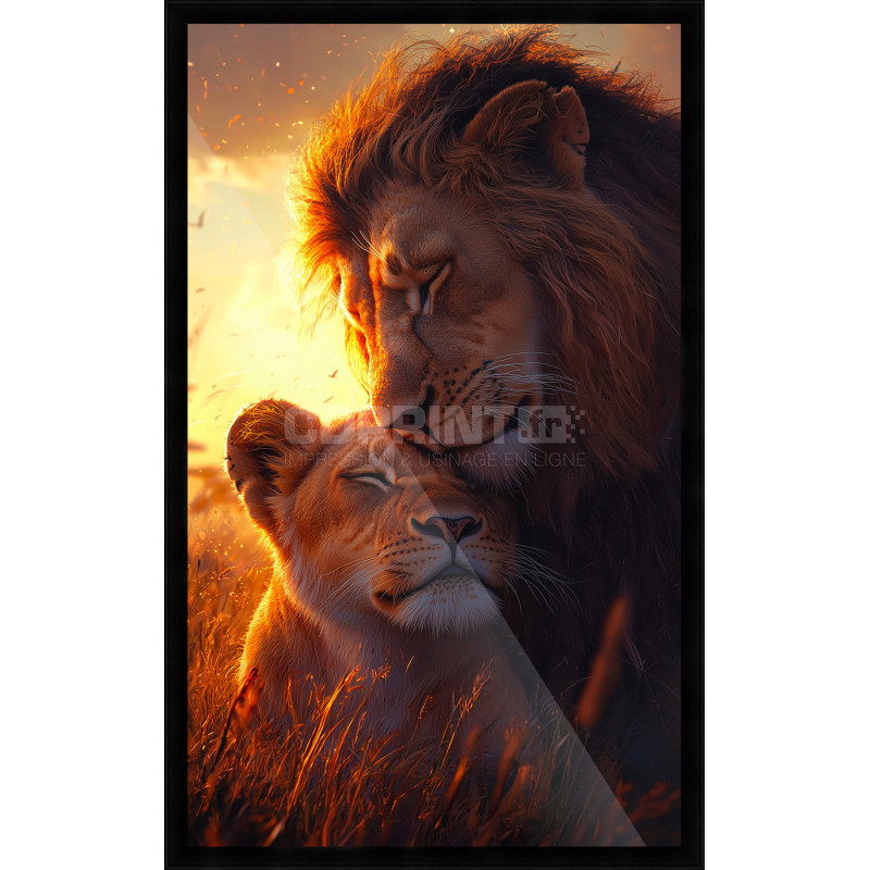 Impression sur verre acrylique brillant et cadre US