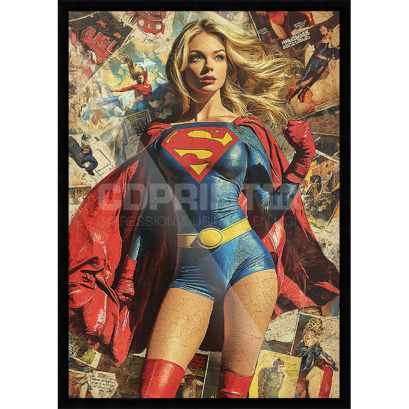 Impression sur verre acrylique brillant et cadre US